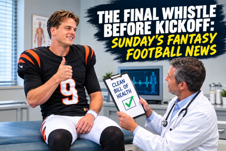The Final Whistle Before Kickoff: Sunday’s Fantasy Football News