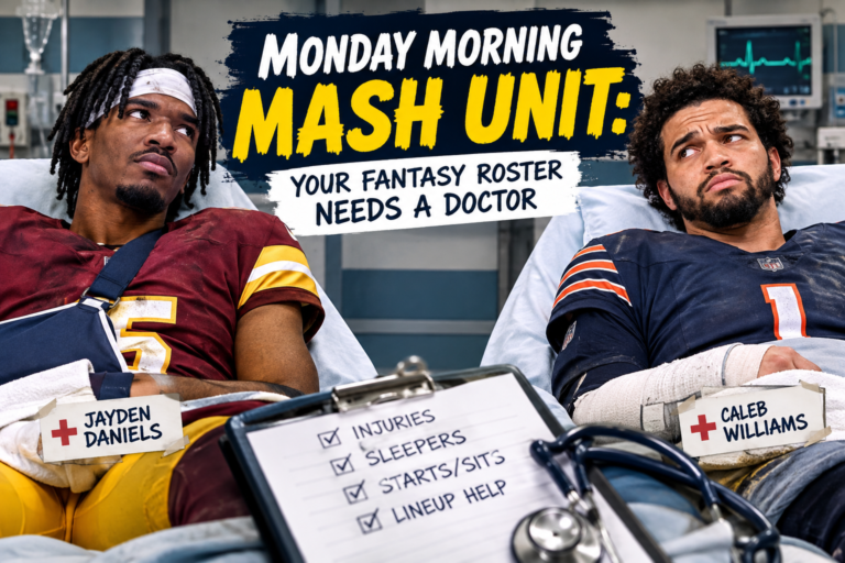 Monday Morning MASH Unit:  Your Fantasy Roster Needs a Doctor