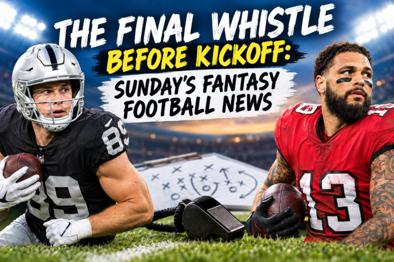 The Final Whistle Before Kickoff: Sunday’s Fantasy Football News