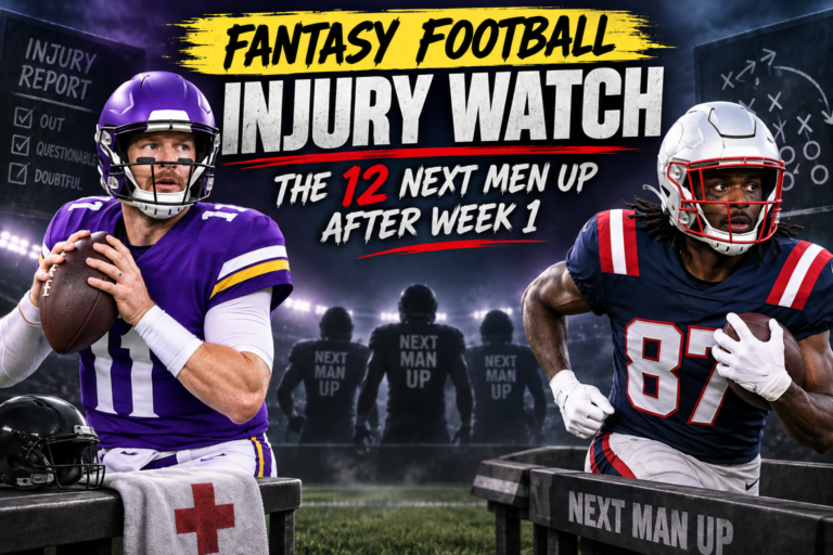 Fantasy Football Injury Watch: The 12 Next Men Up After Week 1