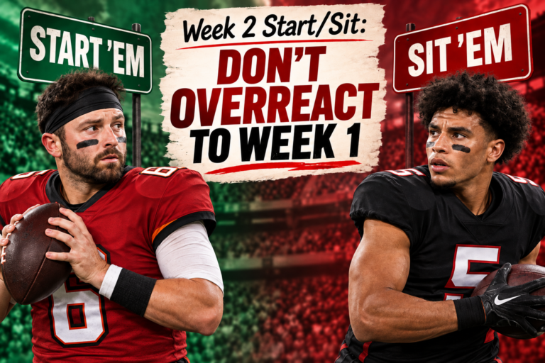 Week 2 Start/Sit: Don’t Overreact to Week 1