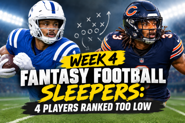 Week 4 Fantasy Football Sleepers: 4 Players Ranked Too Low