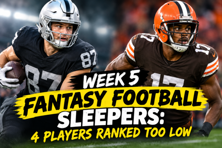 Week 5 Fantasy Football Sleepers: 4 Players Ranked Too Low
