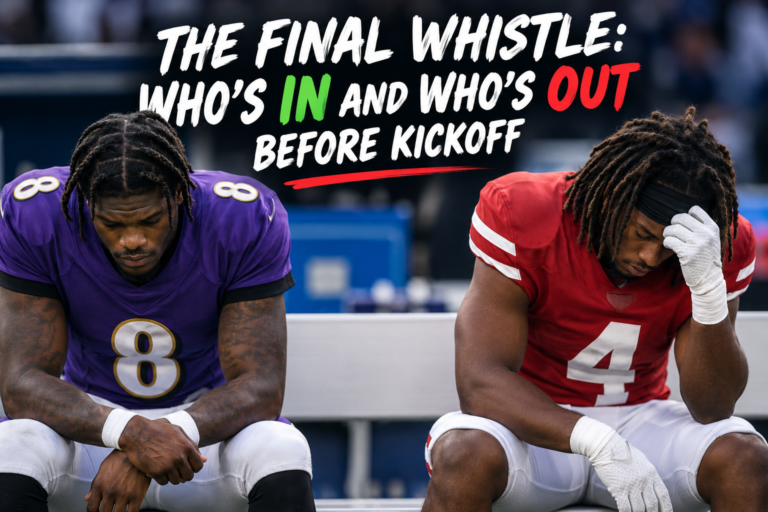 The Final Whistle:  Who’s IN and Who’s OUT Before Kickoff