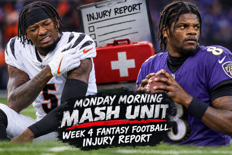 Monday Morning MASH Unit: Week 4 Fantasy Football Injury Report