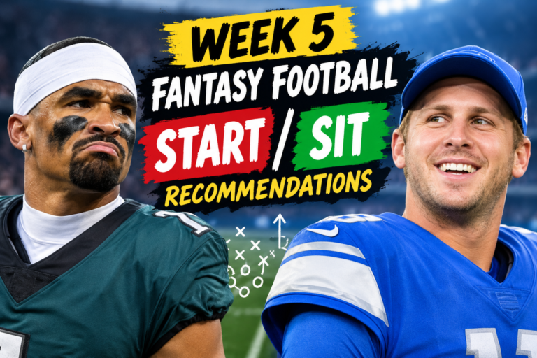 Week 5 Fantasy Football Start/Sit: Trust the Matchups, Not the Names